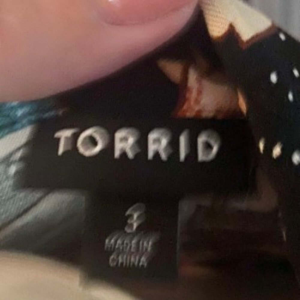 Torrid size 3 Black Floral Midi Challis Shirt Dress - Picture 7 of 8